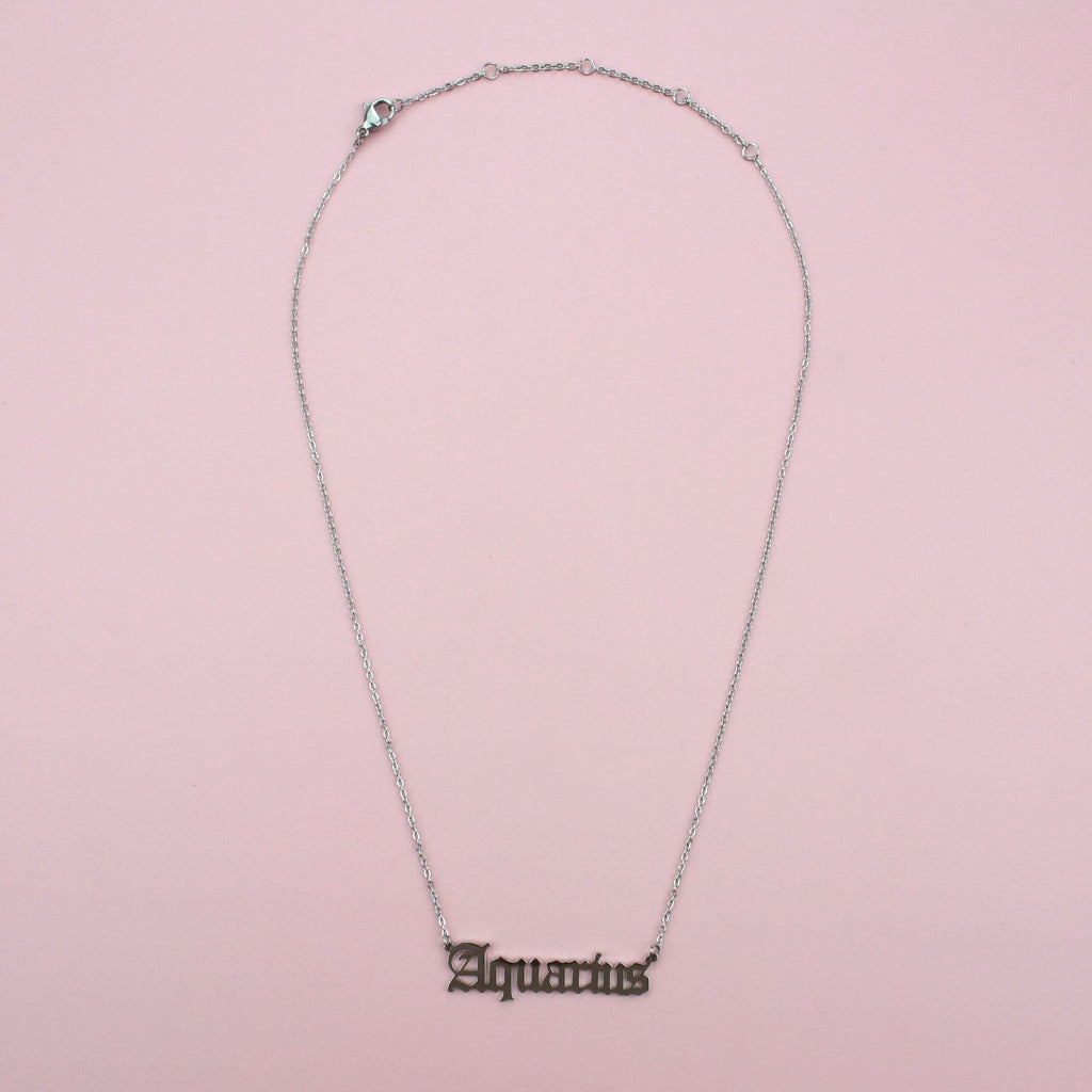 Aquarius Horoscope Necklace - Sour Cherry
