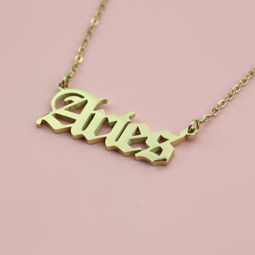 Aries Horoscope Necklace (Gold Plated) - Sour Cherry