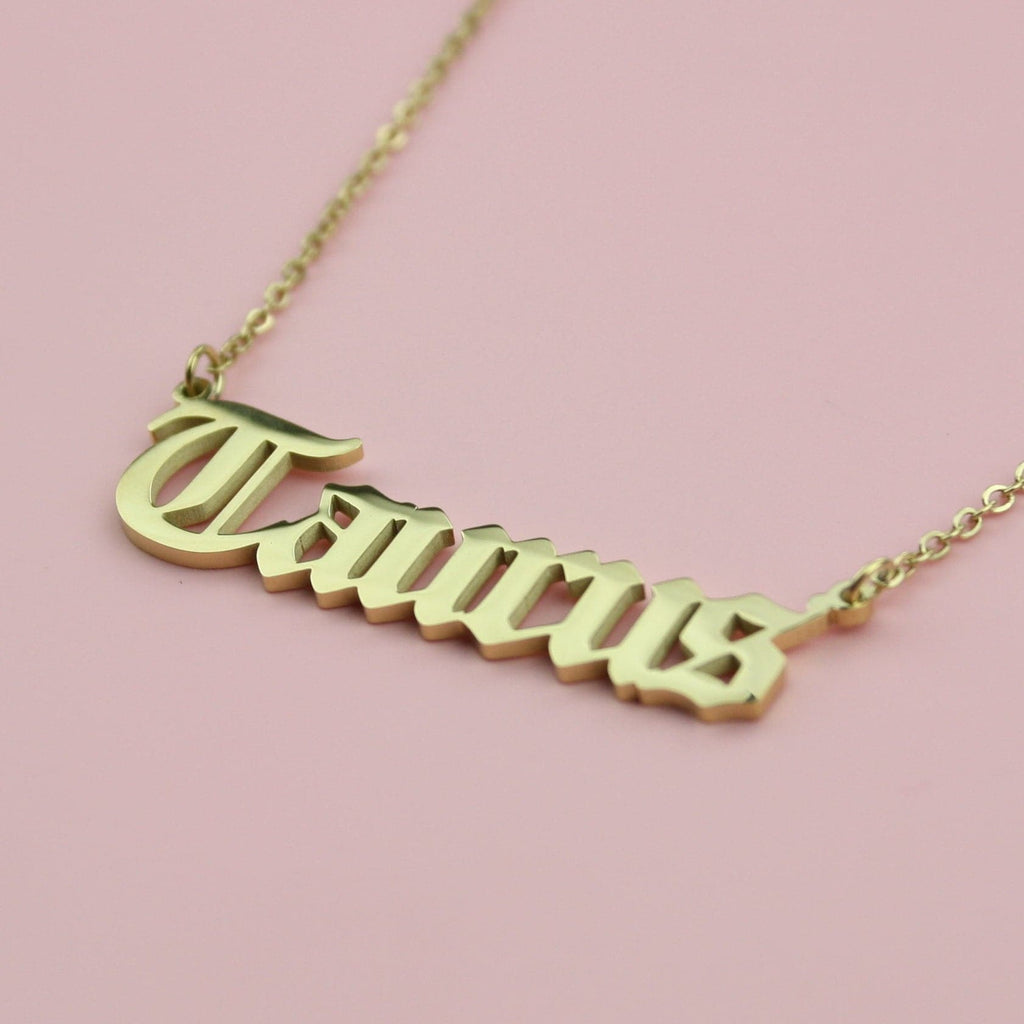 Taurus Horoscope Necklace (Gold Plated) - Sour Cherry