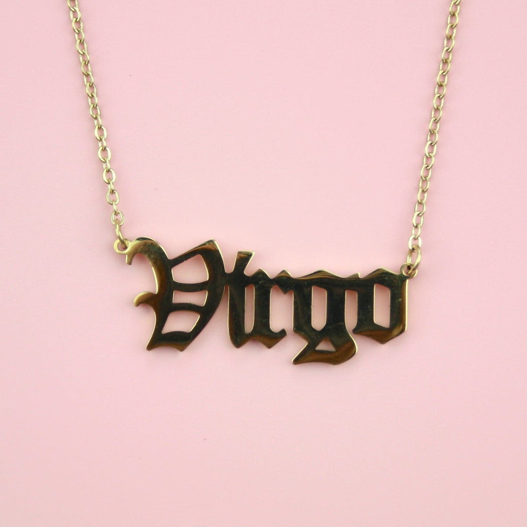 Virgo Horoscope Necklace (Gold Plated) - Sour Cherry