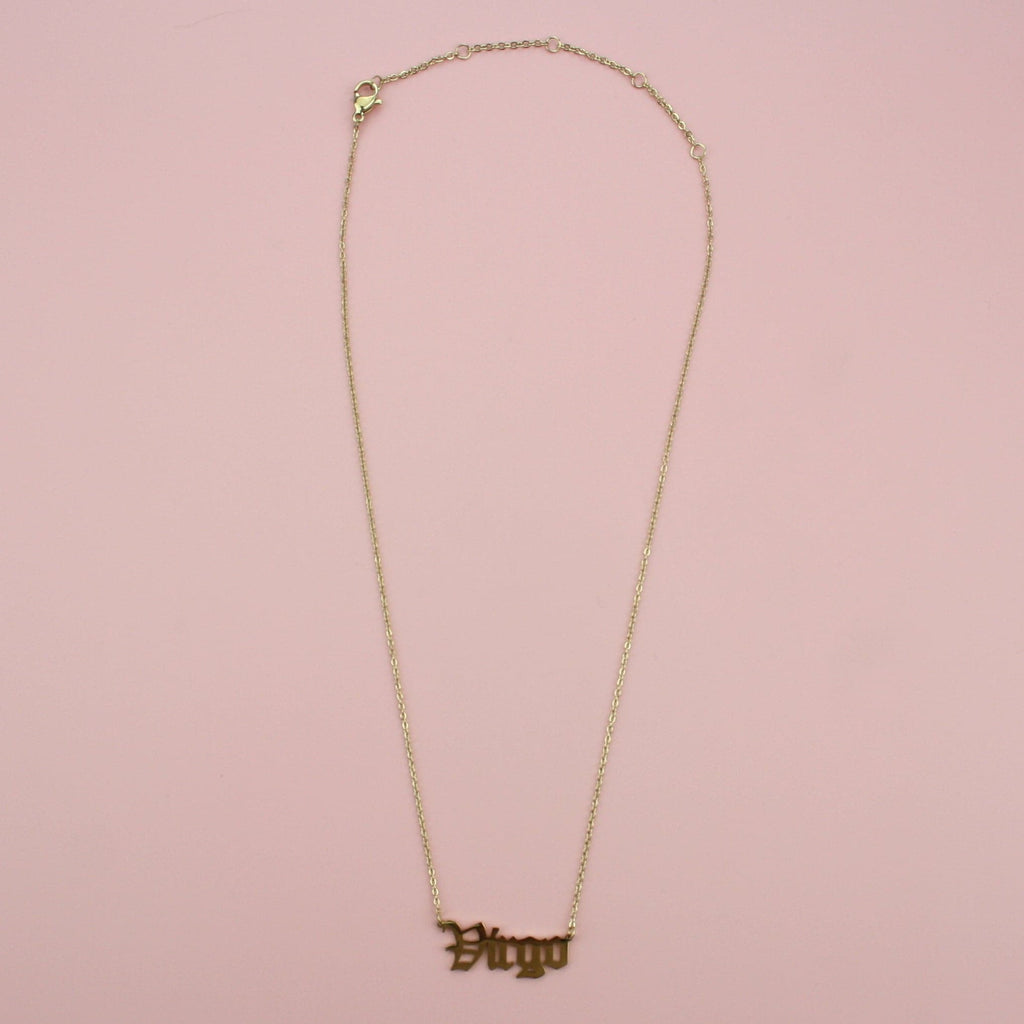 Virgo Horoscope Necklace (Gold Plated) - Sour Cherry