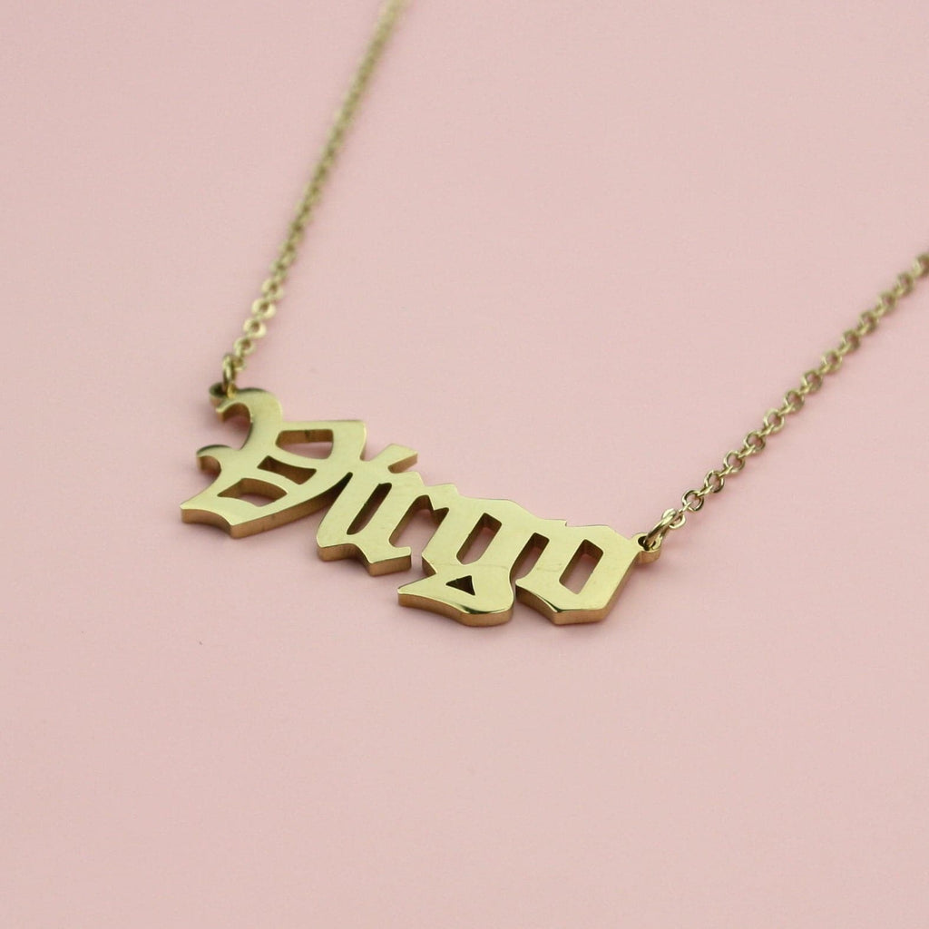 Virgo Horoscope Necklace (Gold Plated) - Sour Cherry
