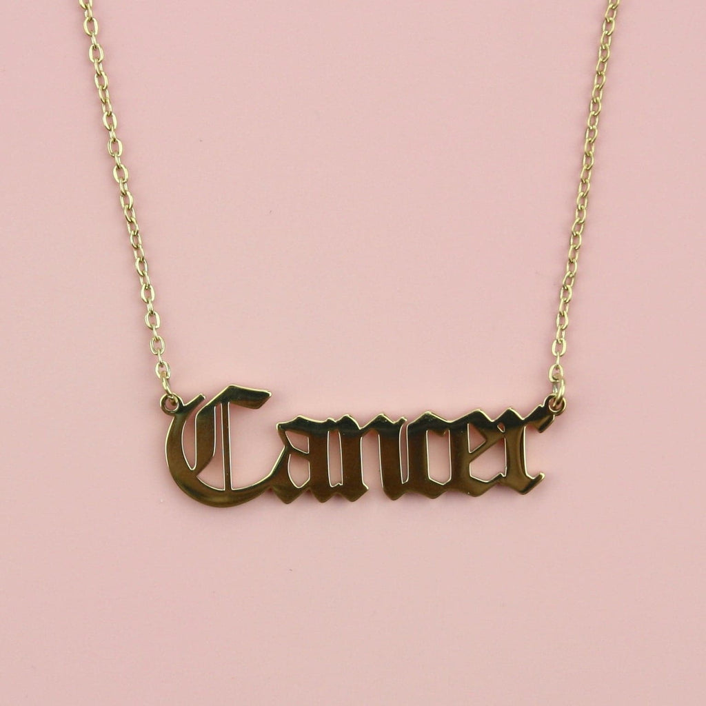 Cancer Horoscope Necklace (Gold Plated) - Sour Cherry