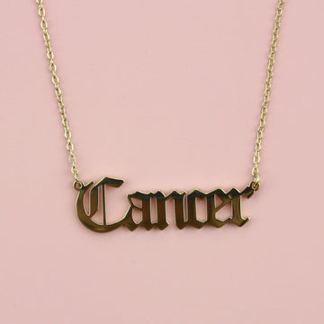 Cancer Horoscope Necklace (Gold Plated) - Sour Cherry