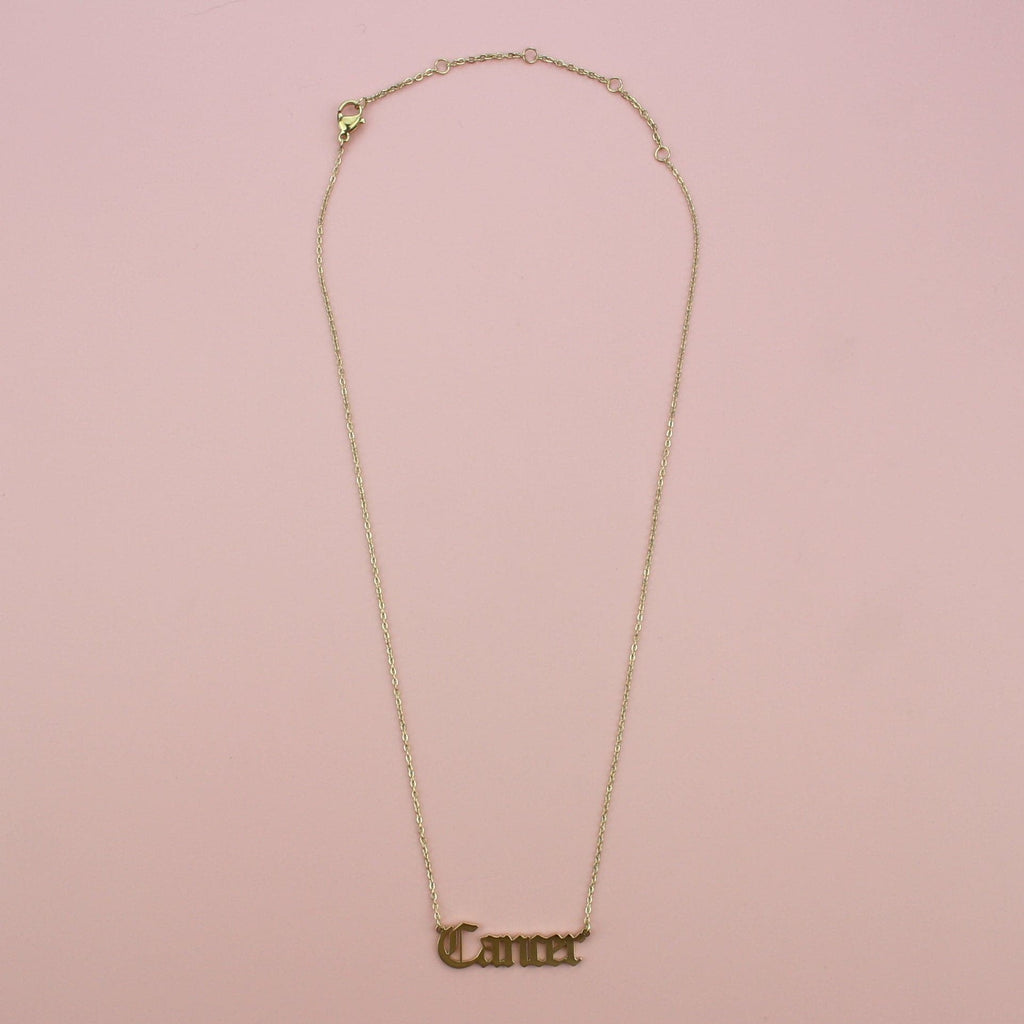Cancer Horoscope Necklace (Gold Plated) - Sour Cherry