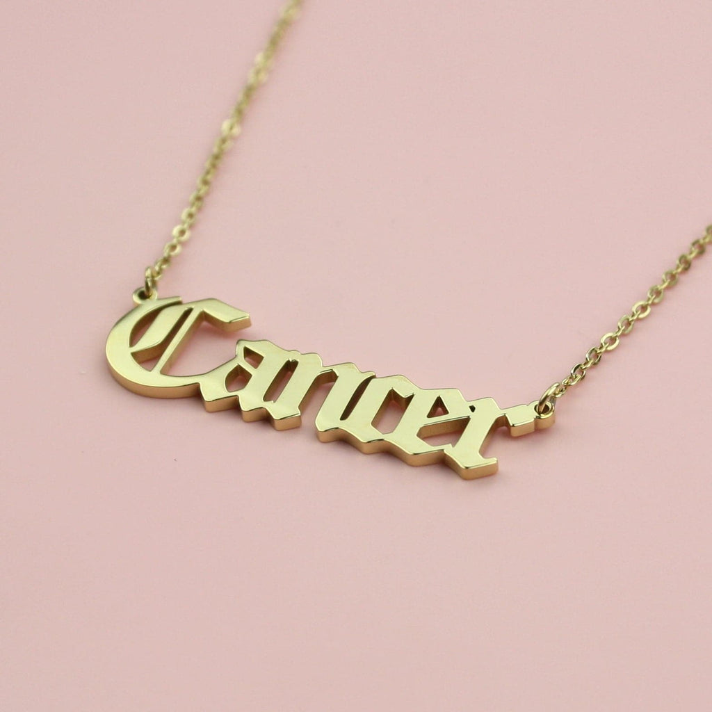 Cancer Horoscope Necklace (Gold Plated) - Sour Cherry