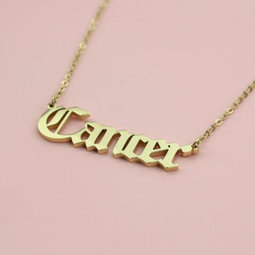 Cancer Horoscope Necklace (Gold Plated) - Sour Cherry