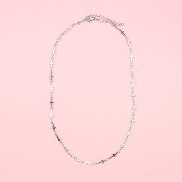 Stainless steel necklace made up of the cross symbol