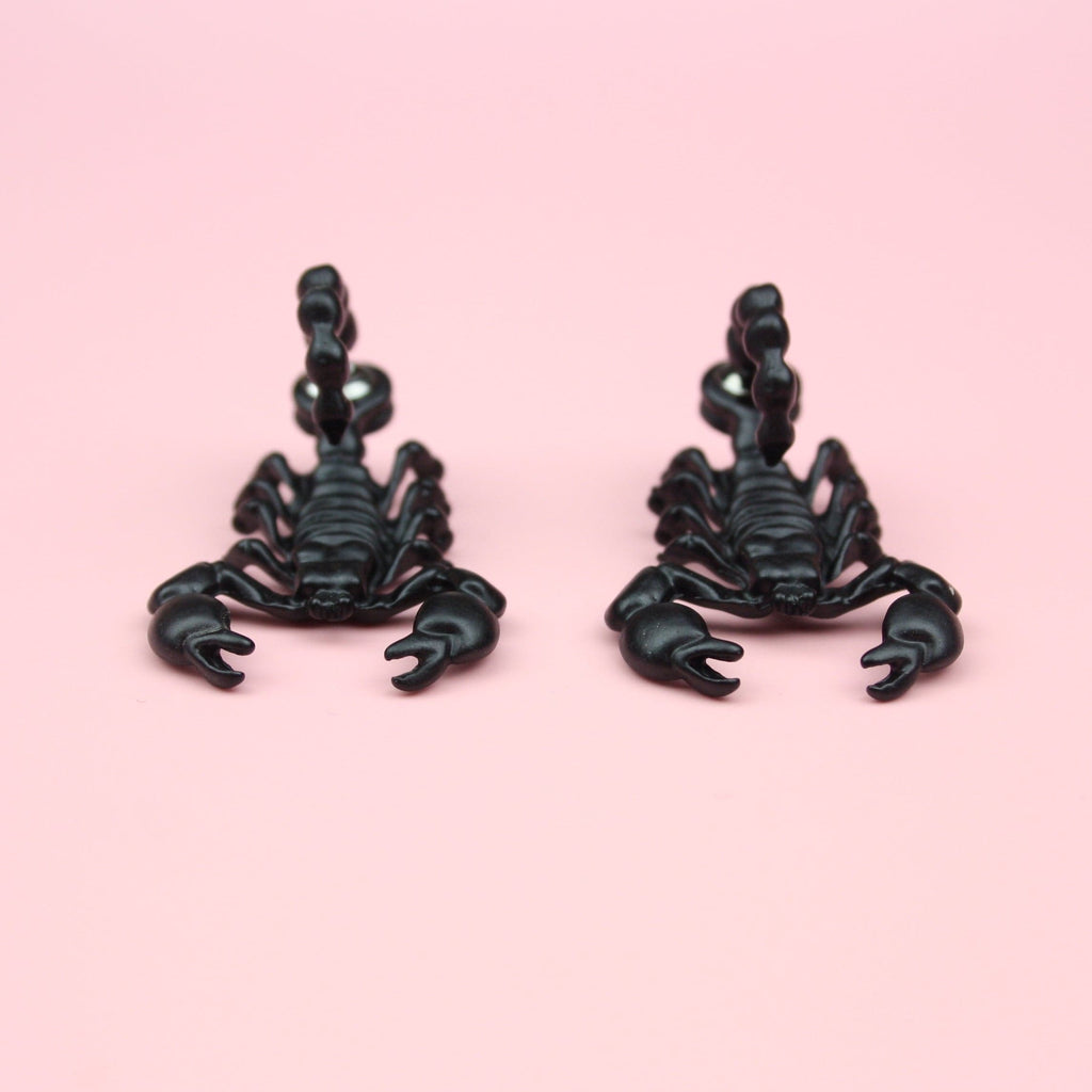 Black Scorpion 2 Piece Stud Earrings - Sour Cherry