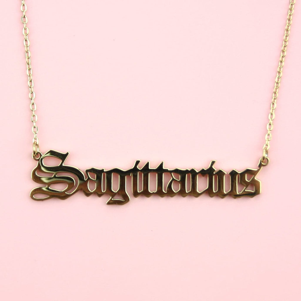 Sagittarius Horoscope Necklace (Gold Plated) - Sour Cherry