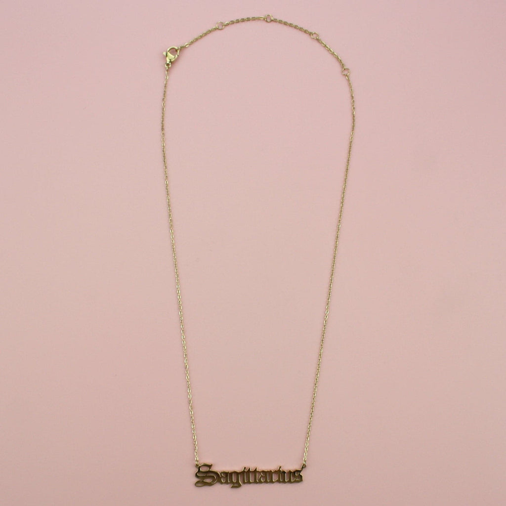 Sagittarius Horoscope Necklace (Gold Plated) - Sour Cherry