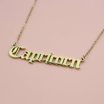 Capricorn Horoscope Necklace (Gold Plated) - Sour Cherry