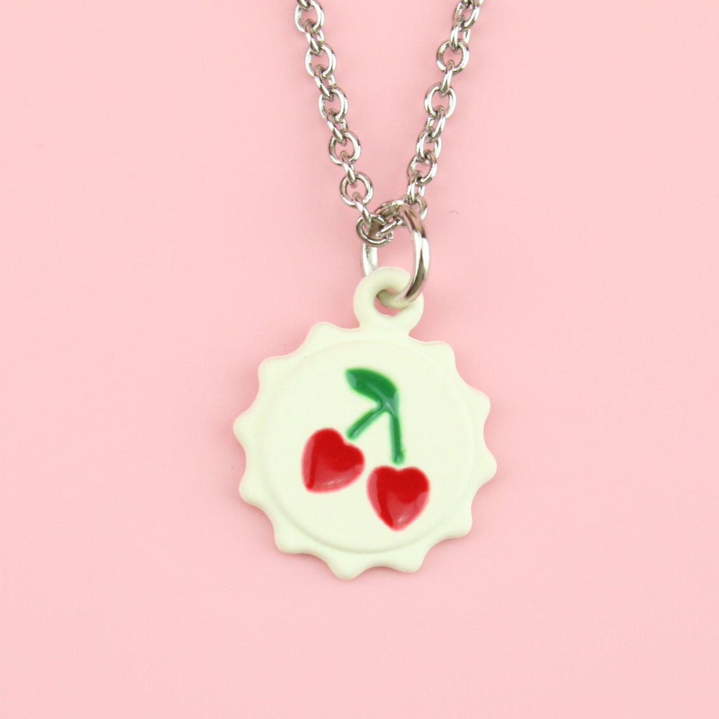 Cherry Soda Cap Necklace - Sour Cherry