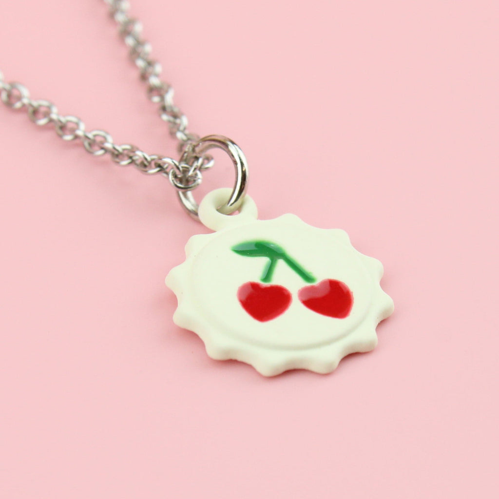 Cherry Soda Cap Necklace - Sour Cherry