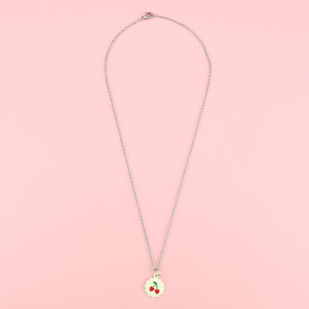 Cherry Soda Cap Necklace - Sour Cherry