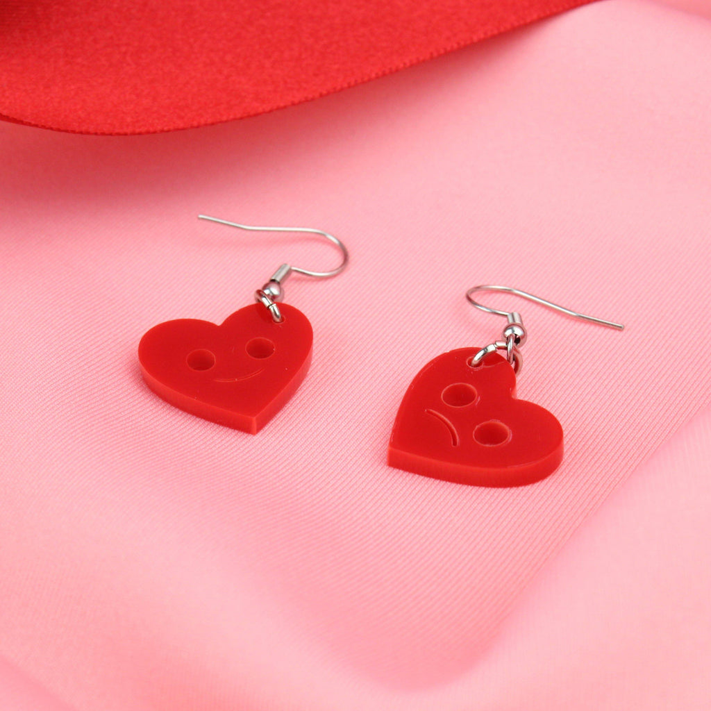 Don't Go Breaking My Heart (Red) Earrings - Sour Cherry