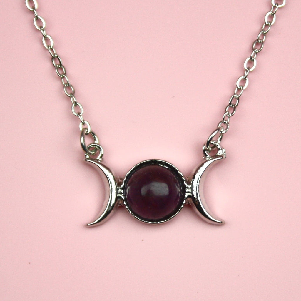 Amethyst Moon Necklace - Sour Cherry