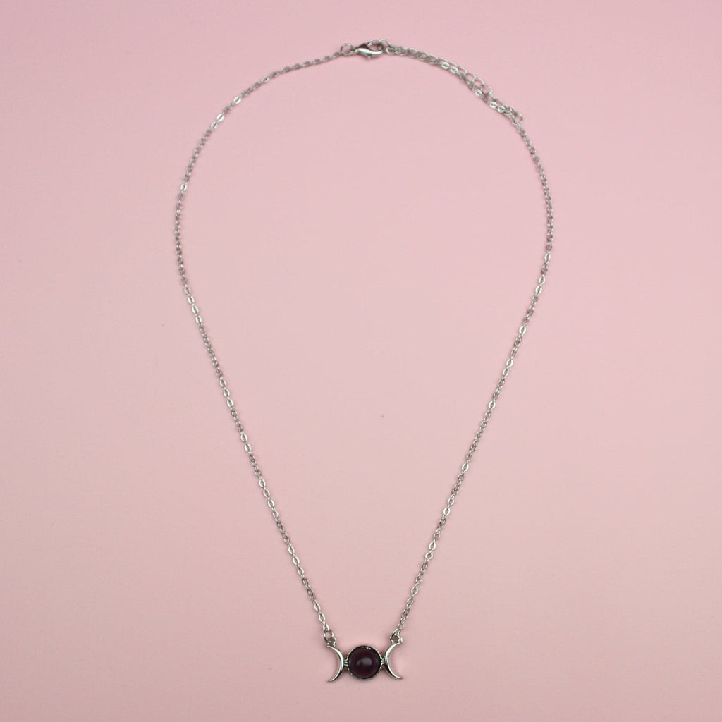 Amethyst Moon Necklace - Sour Cherry