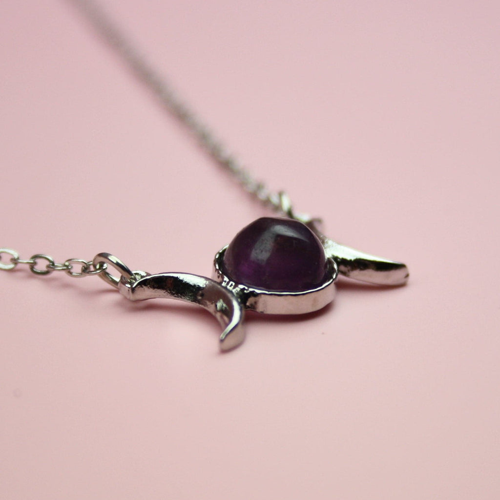 Amethyst Moon Necklace - Sour Cherry
