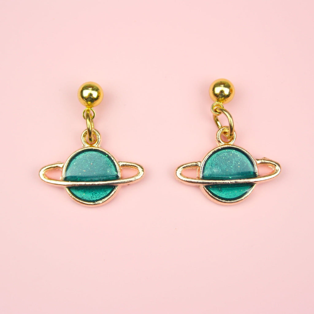 Green Planet Earrings - Sour Cherry