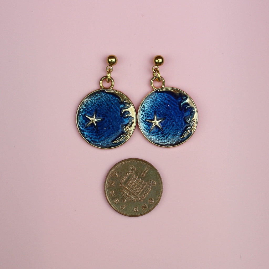 Once In A Blue Moon Earrings - Sour Cherry