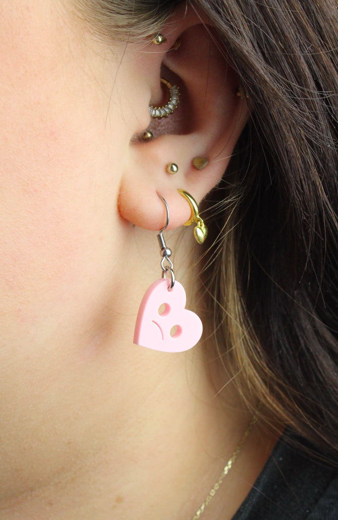 Don't Go Breaking My Heart (Pink) Earrings - Sour Cherry