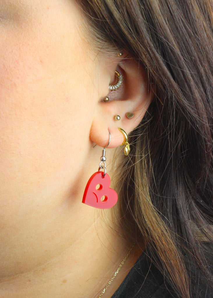 Don't Go Breaking My Heart (Red) Earrings - Sour Cherry