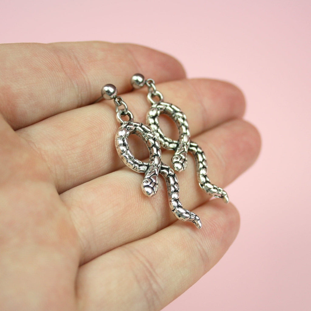 Snake Earrings - Sour Cherry