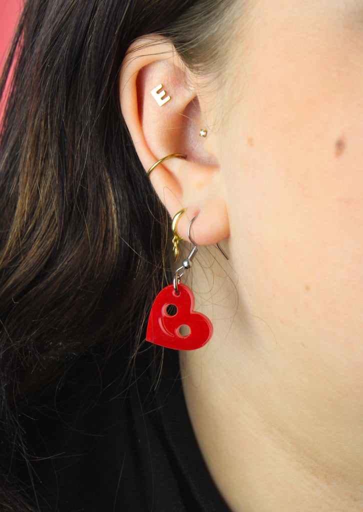 Don't Go Breaking My Heart (Red) Earrings - Sour Cherry