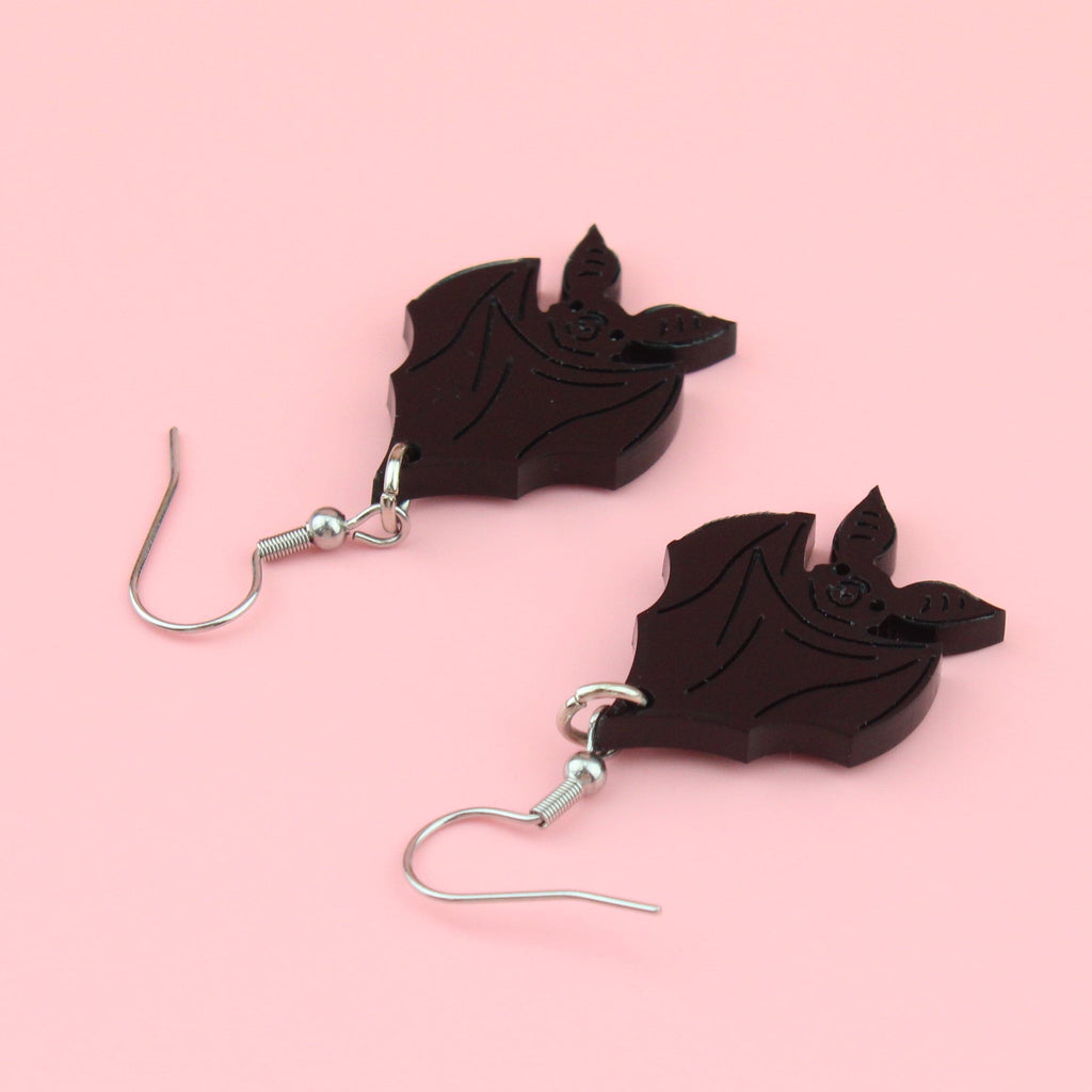 Hang In There Bat Earrings - Sour Cherry