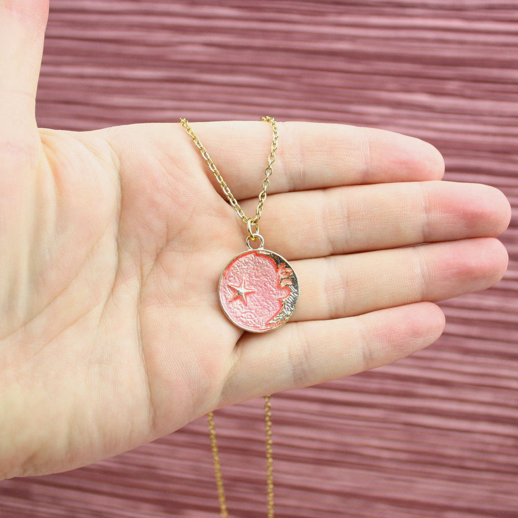 Once In A Pink Moon Necklace - Sour Cherry