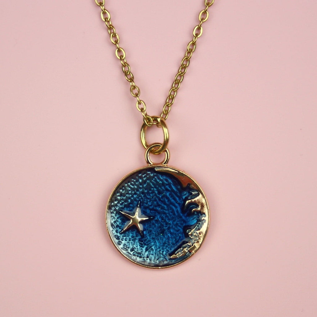 Once In A Blue Moon Necklace - Sour Cherry