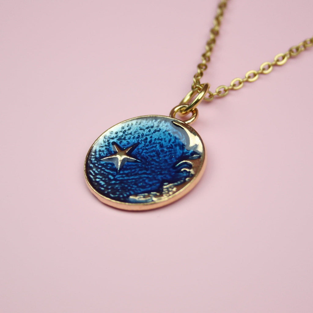 Once In A Blue Moon Necklace - Sour Cherry