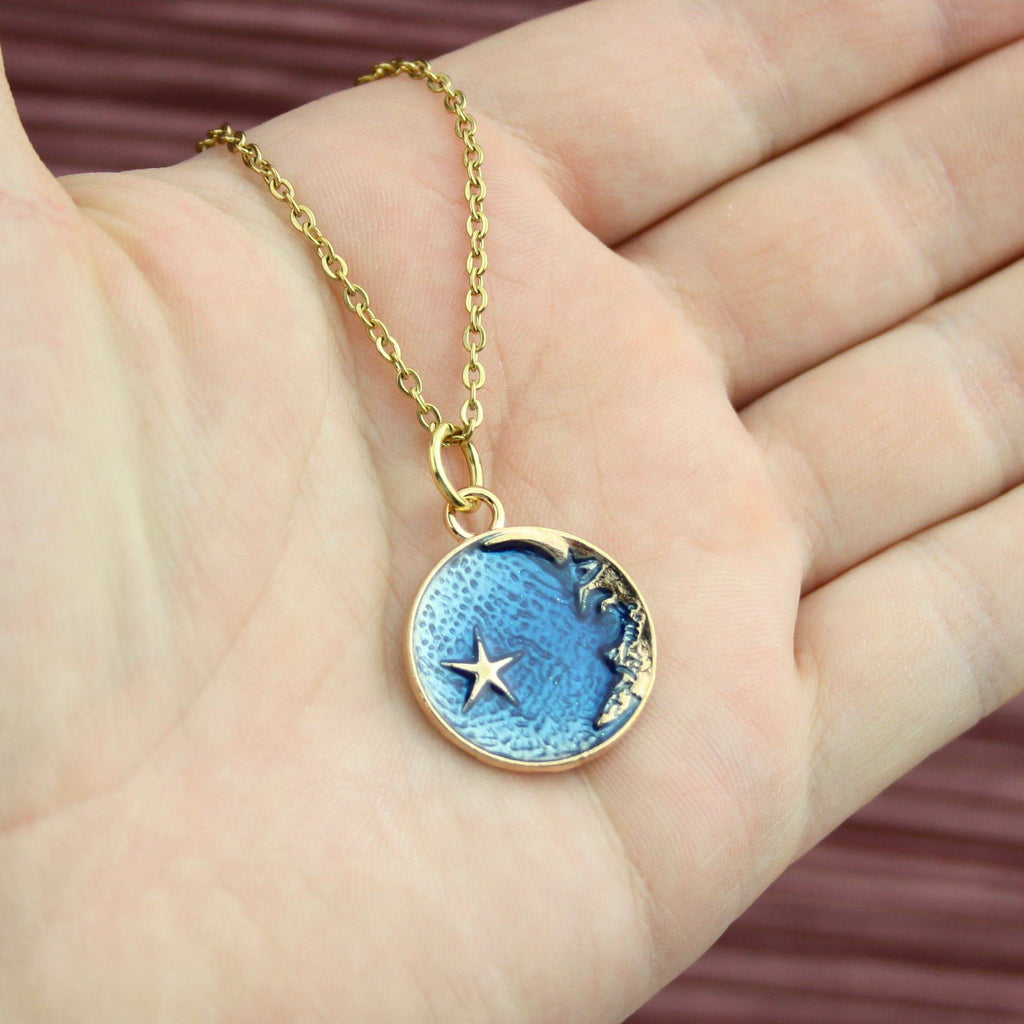 Once In A Blue Moon Necklace - Sour Cherry