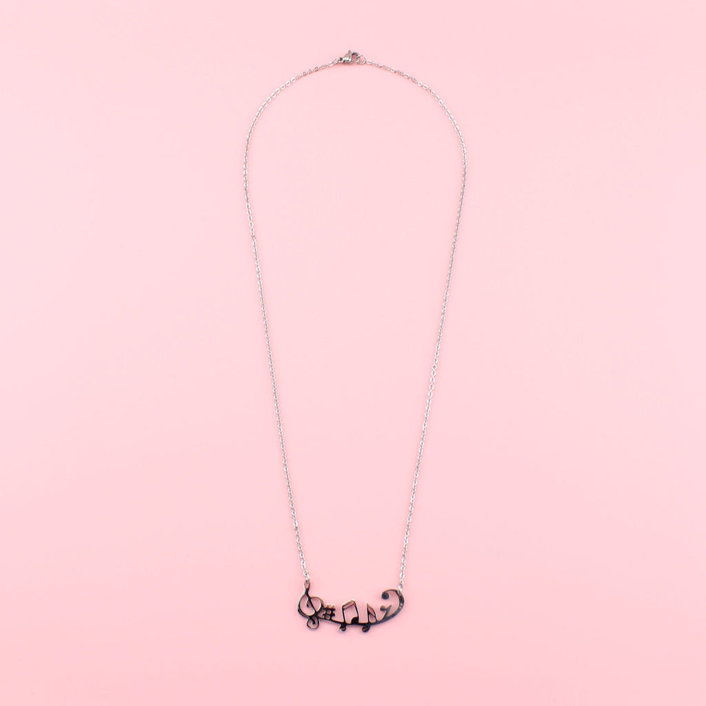 Music Note Necklace - Sour Cherry