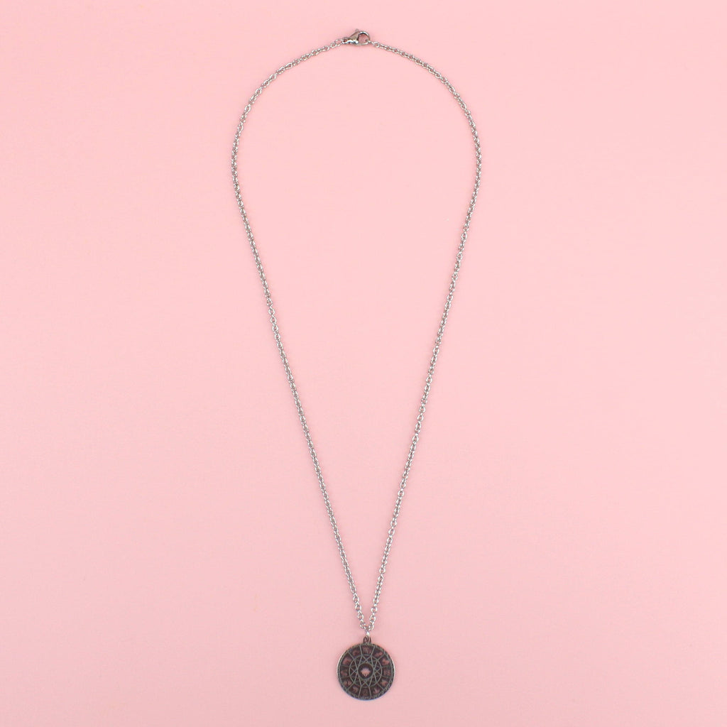 Astrology Wheel Necklace - Sour Cherry