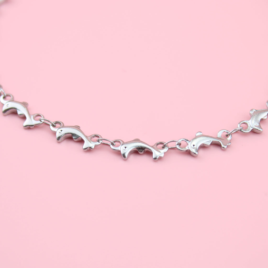 Dolphin chain anklet