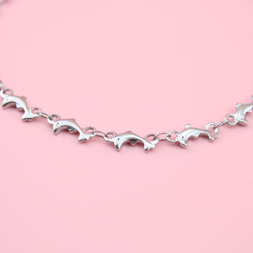 Dolphin chain anklet