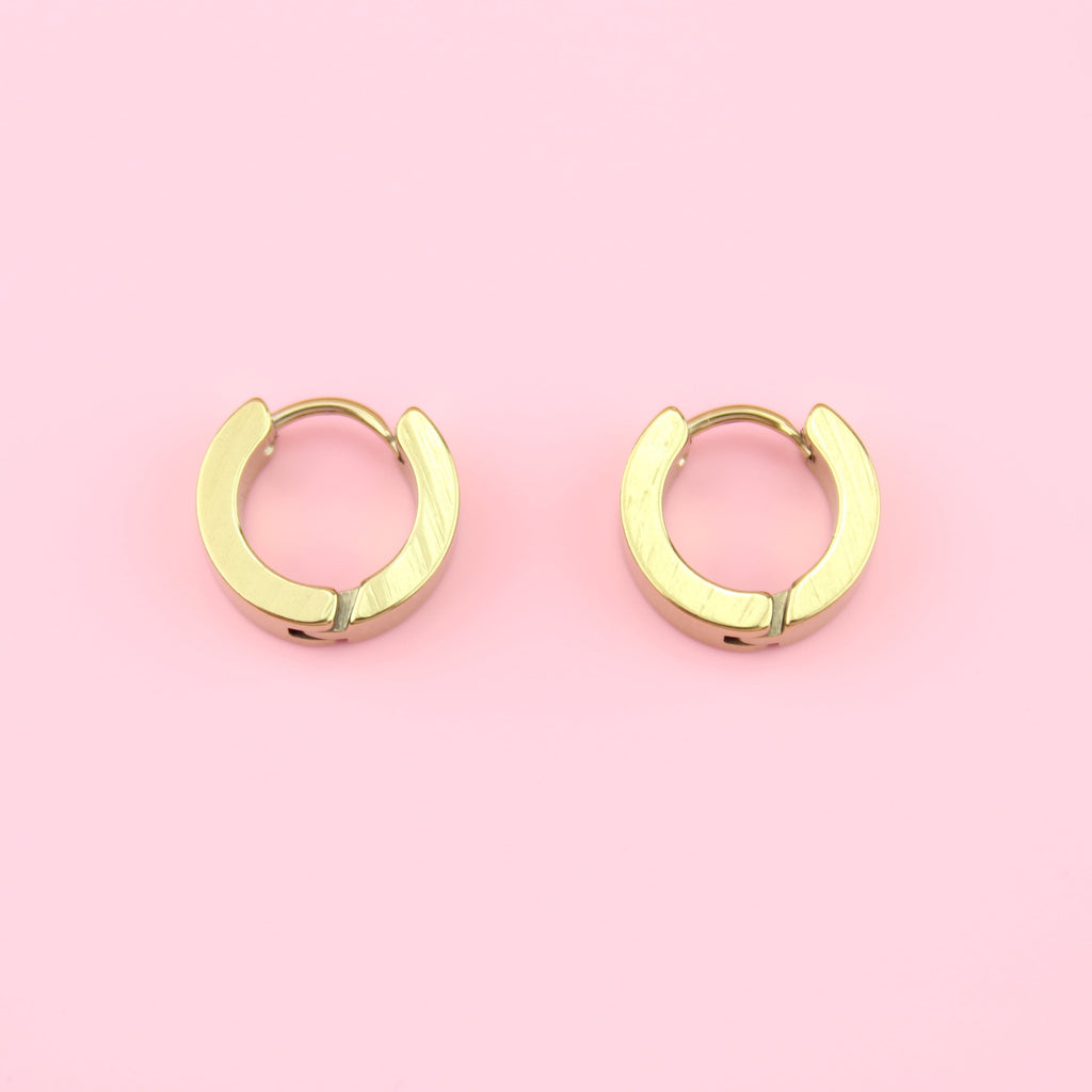 Huggie Hoop Earrings (Gold Plated) - Sour Cherry