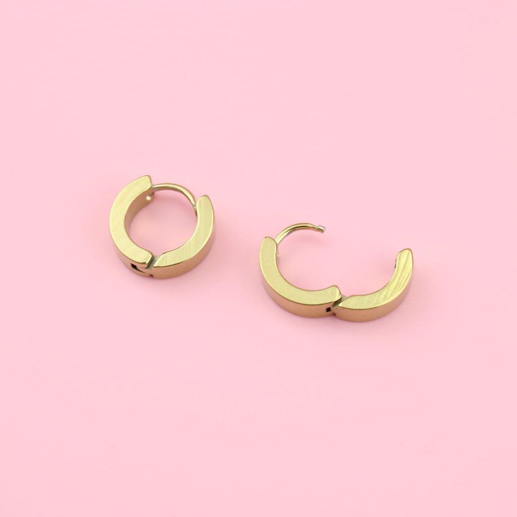 Huggie Hoop Earrings (Gold Plated) - Sour Cherry