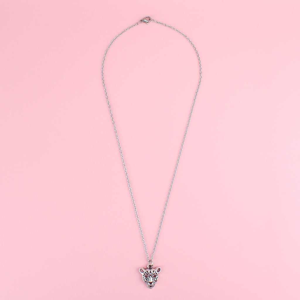 Lovely Leopard Necklace - Sour Cherry