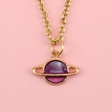 Purple Planet Necklace - Sour Cherry