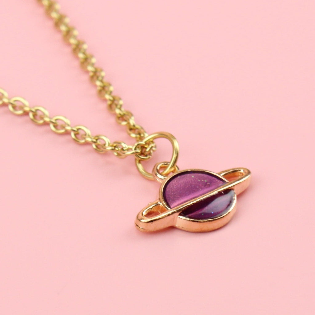 Purple Planet Necklace - Sour Cherry
