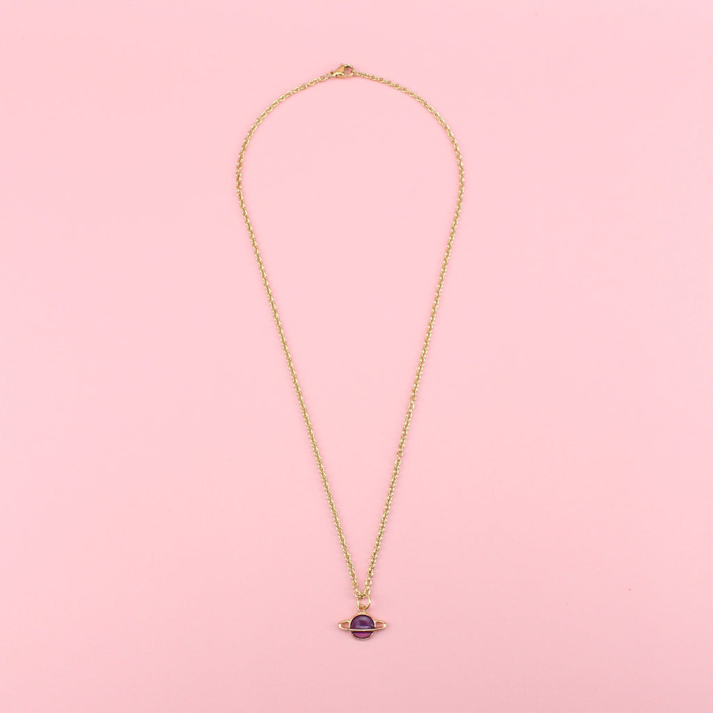 Purple Planet Necklace - Sour Cherry