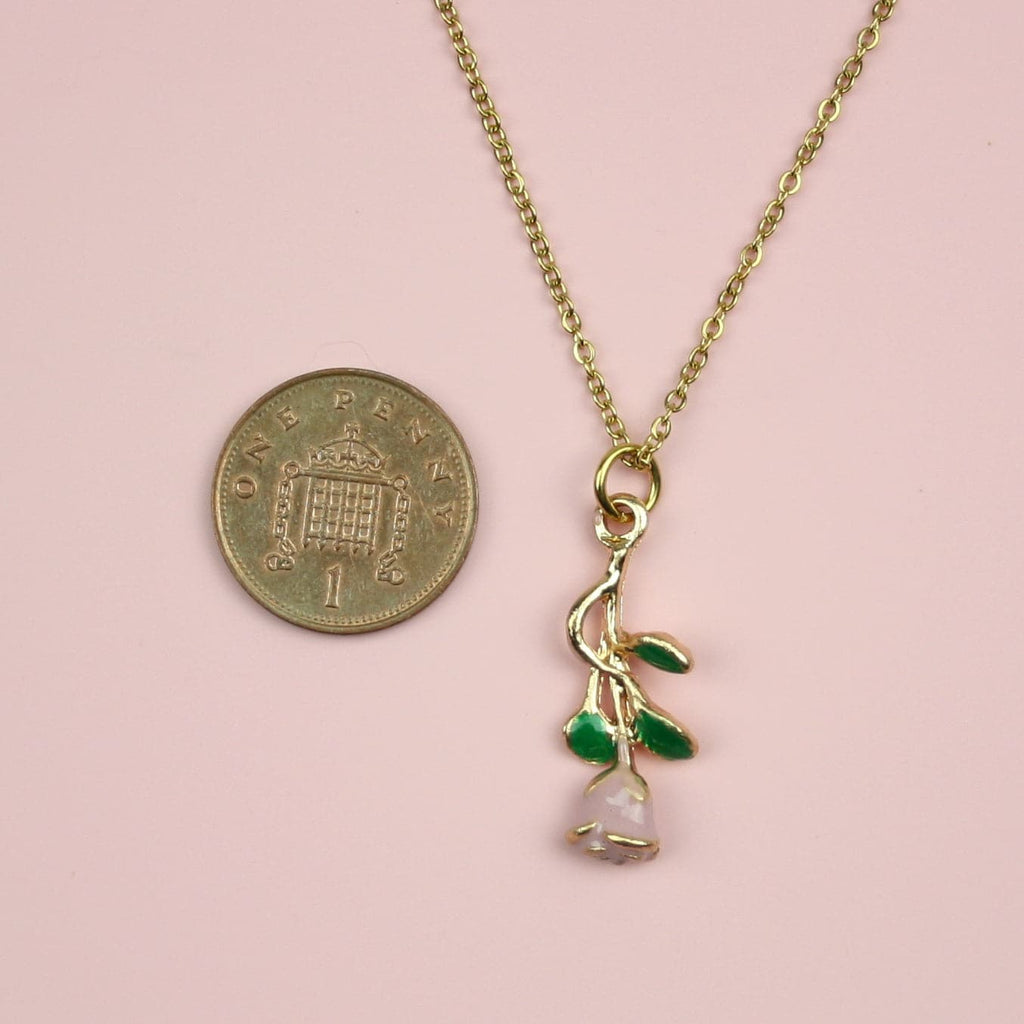Pink Enchanted Rose Necklace - Sour Cherry