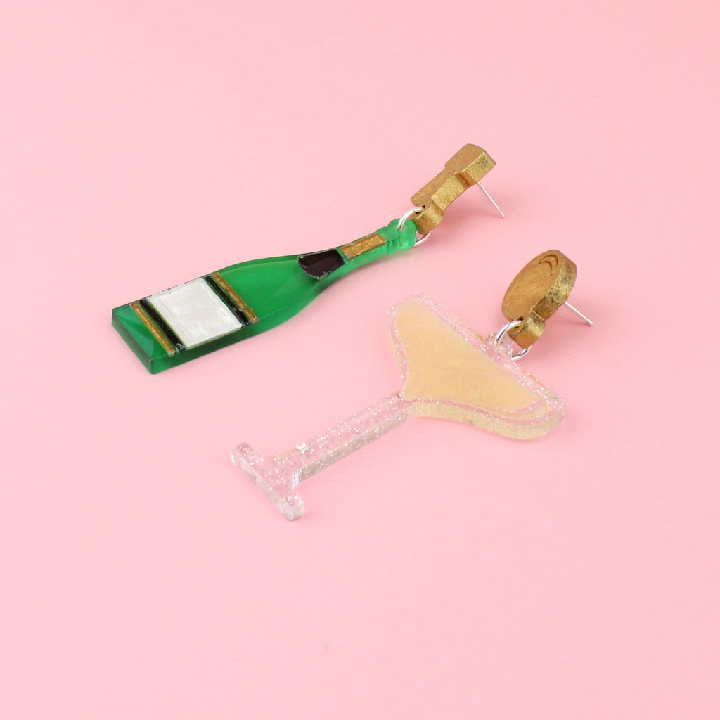 Champagne Supernew-Year Earrings - Sour Cherry