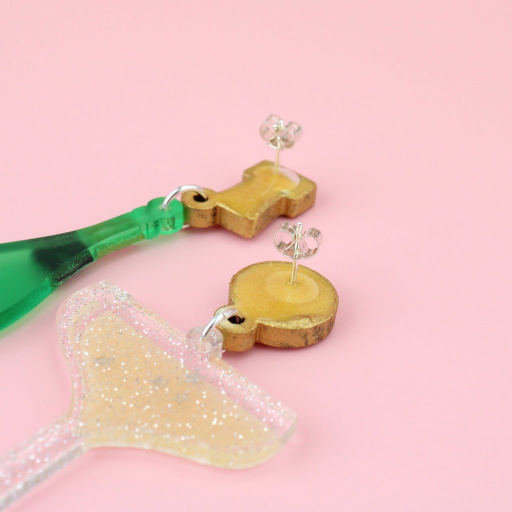 Champagne Supernew-Year Earrings - Sour Cherry