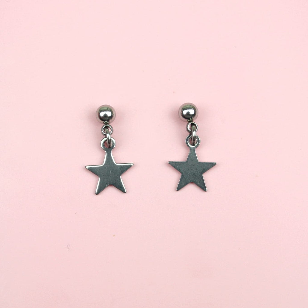 Stainless Steel Studs with Star Charms