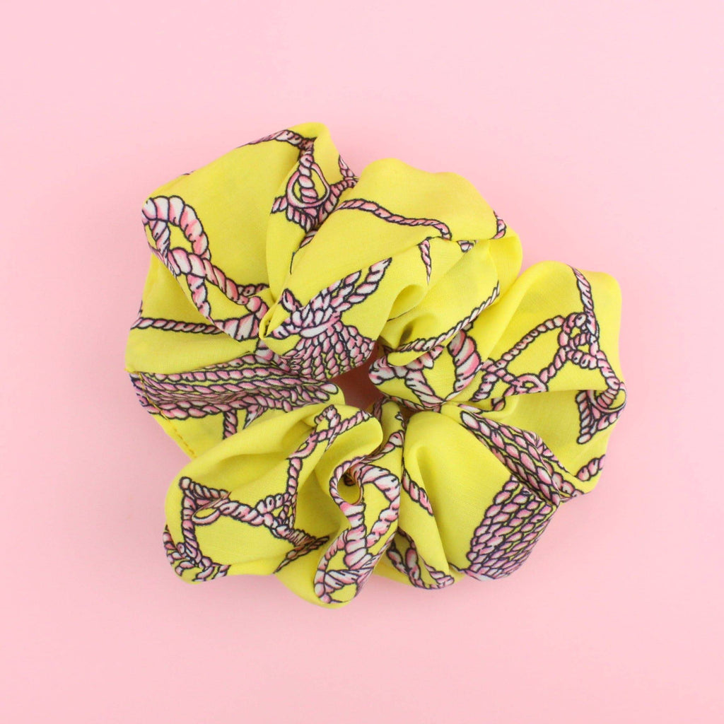 Yellow Rope Scrunchie - Sour Cherry