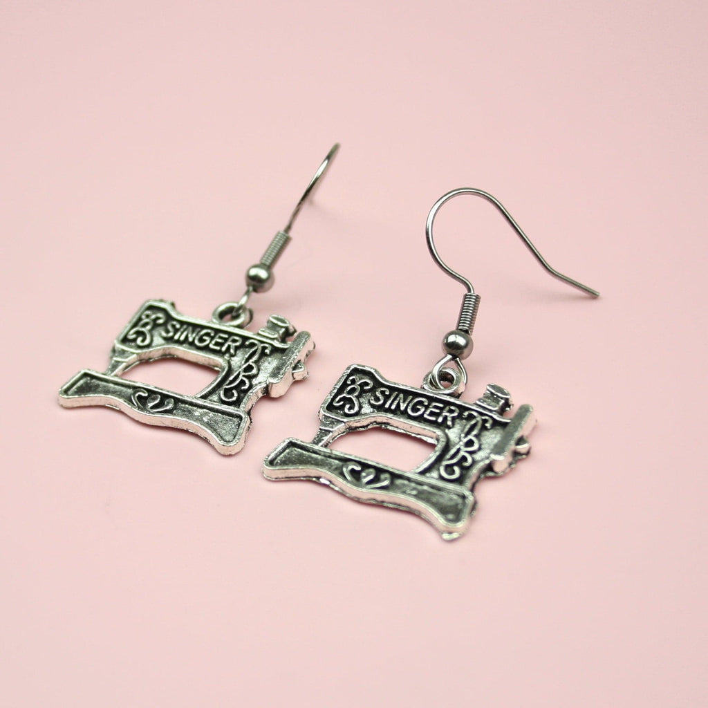 Singer Sewing Machine Earrings - Sour Cherry